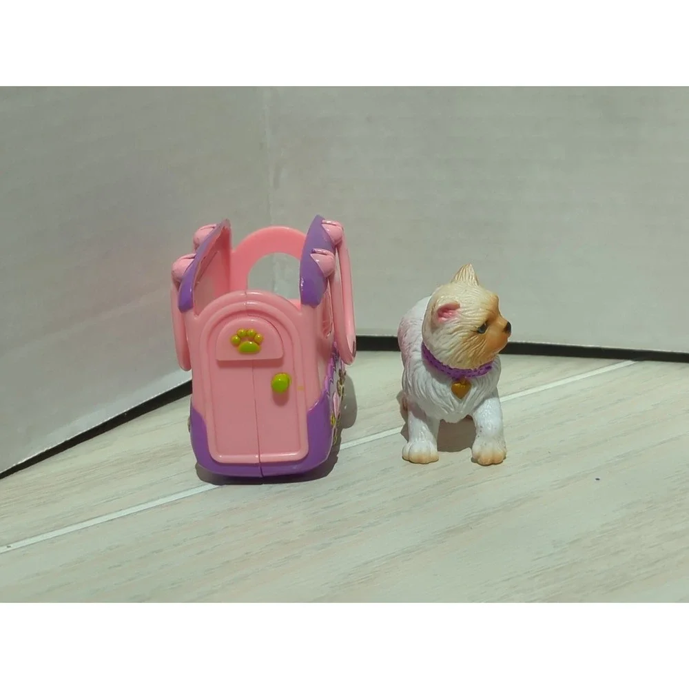 Barbie I Heart Pets Kitty Chic Cat Siamese white brown + pink purple carrier
